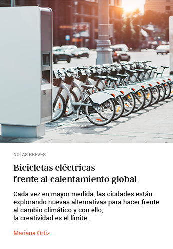 Notas breves, bicicletas electricas frente calentamiento por Mariana Ortiz