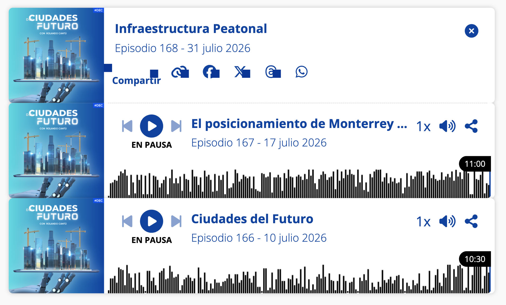 Ciudades del Futuro podcast TecSoundsRadio